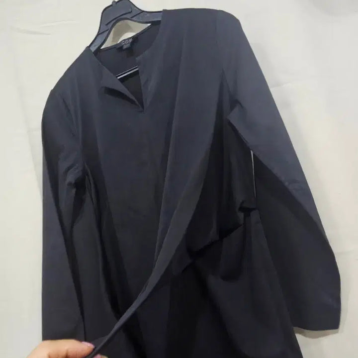 [BUNJANG] COS Black Cotton Asymmetrical Wrap Long Dress / COS 코스 블랙  롱 원피스