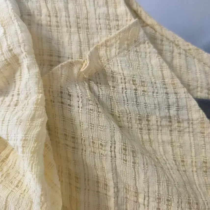 [BUNJANG] Yellow Puff Shirring Long Dress / 옐로우 퍼프 셔링 롱 원피스