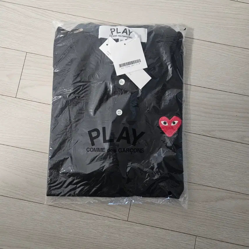 [BUNJANG] Comme des Garçons PLAY Short Sleeve Polo Shirt White/Black XL / 꼼데가르송 PLAY 흰색/검정 반팔 폴로티 새상품 XL