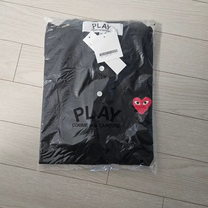 [BUNJANG] Comme des Garçons PLAY Short Sleeve Polo Shirt White/Black XL / 꼼데가르송 PLAY 흰색/검정 반팔 폴로티 새상품 XL