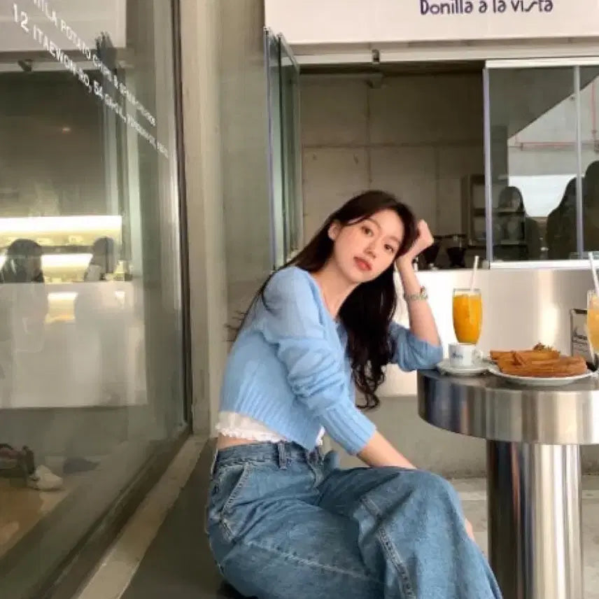 [BUNJANG] REPLAIN Ash Blue Cardigan / [상태A/최저가]르플레인 애쉬블루 가디건