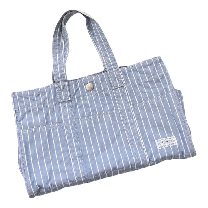 [BUNJANG] PORTER Yoshida &amp; Co. 70th Anniversary Limited Edition Hickory Stripe Tote Bag / PORTER 요시다 포터 70주년 기념 한정판 히코리 스트라이프 토트백