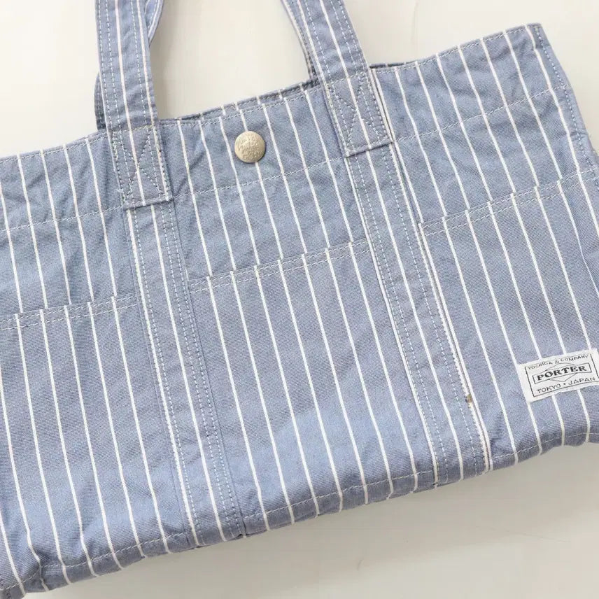 [BUNJANG] PORTER Yoshida &amp; Co. 70th Anniversary Limited Edition Hickory Stripe Tote Bag / PORTER 요시다 포터 70주년 기념 한정판 히코리 스트라이프 토트백