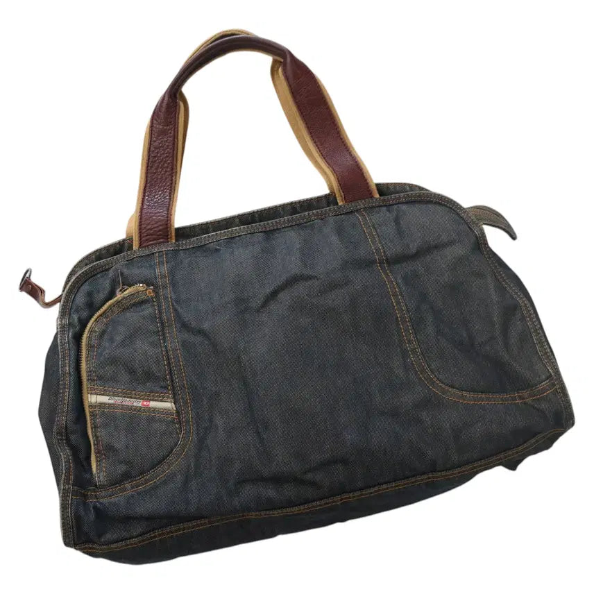 [BUNJANG] DIESEL Vintage Denim Leather Handle Tote Bag / DIESEL 디젤 빈티지 데님 래더 핸들 토트백