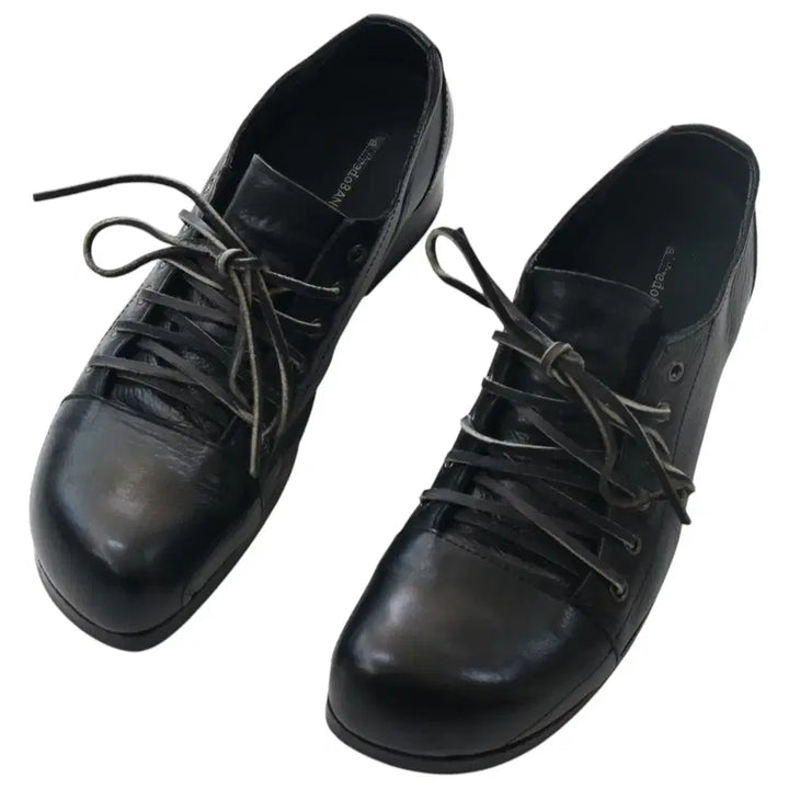 [BUNJANG] Alfredo Bannister Vintage Leather Square Toe Derby Shoes / 알프레도 바니스터 빈티지 레더 스퀘어토 더비 슈즈