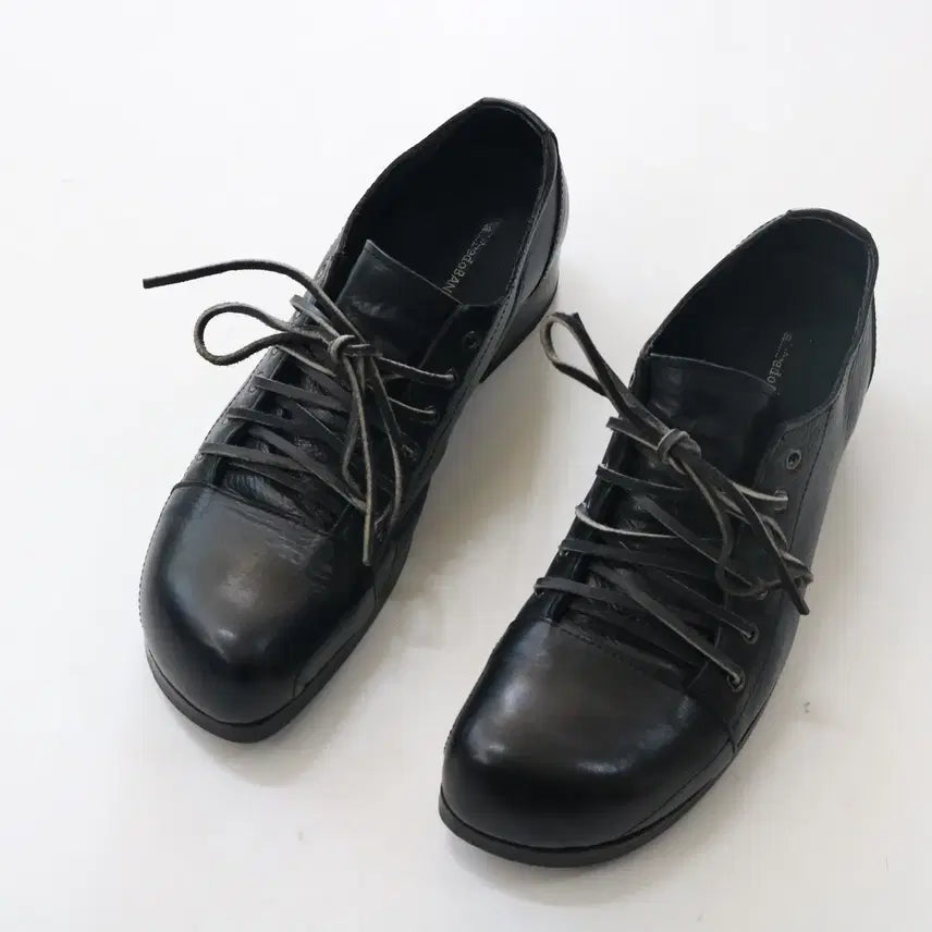 [BUNJANG] Alfredo Bannister Vintage Leather Square Toe Derby Shoes / 알프레도 바니스터 빈티지 레더 스퀘어토 더비 슈즈