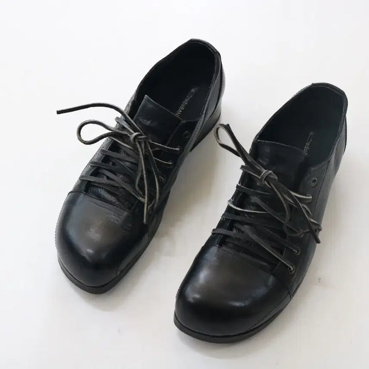 [BUNJANG] Alfredo Bannister Vintage Leather Square Toe Derby Shoes / 알프레도 바니스터 빈티지 레더 스퀘어토 더비 슈즈