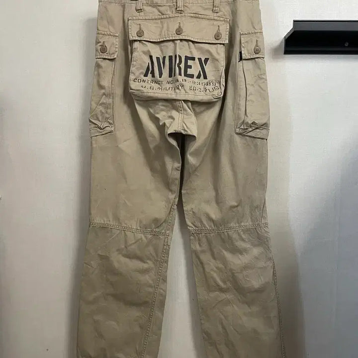 [BUNJANG] Avirex Cargo Pants Beige M / 아비렉스 카고 팬츠 베이지 M