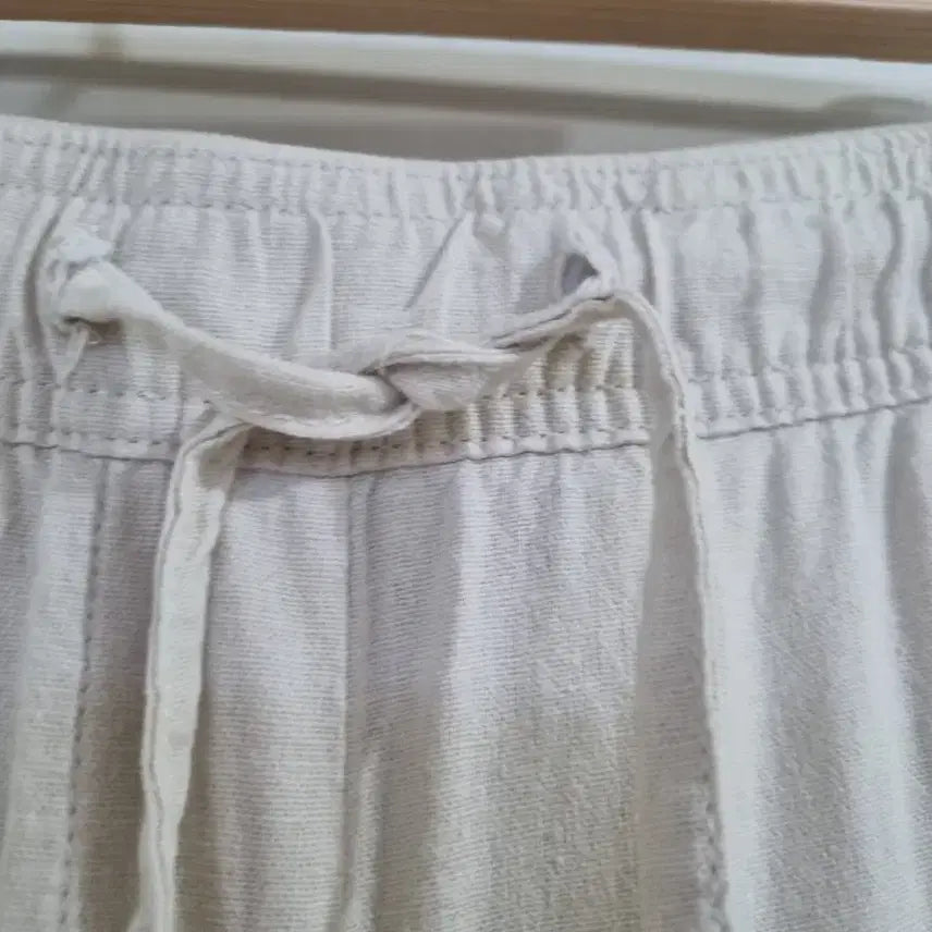 [BUNJANG] Linen Blend Wide-Leg Pants / 여름  고급스러운 시원한 린넨 면. 밴딩. 통바지. 허리32까지