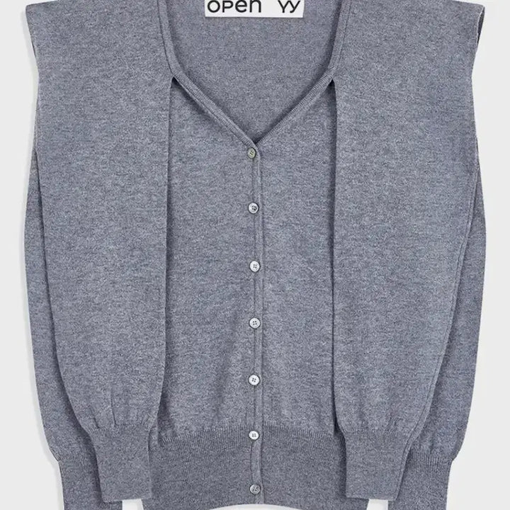 [BUNJANG] O.W.W.I. Sleeve Layered Cardigan Gray S / 오픈와이와이 가디건