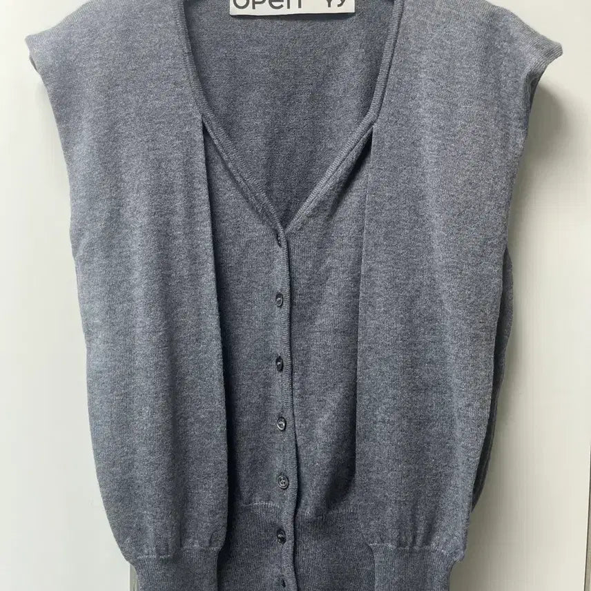 [BUNJANG] O.W.W.I. Sleeve Layered Cardigan Gray S / 오픈와이와이 가디건