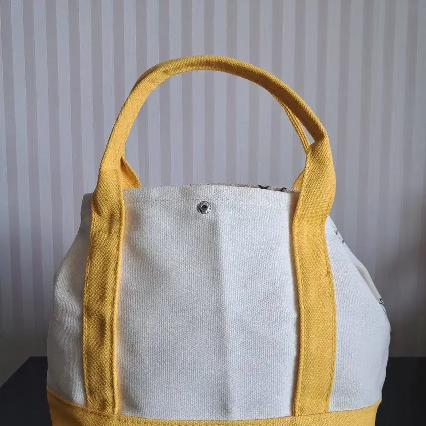 [BUNJANG] Miffy Pattern Canvas Tote Bag Yellow / 미피 캔버스 토트백 옐로우 미피 패턴 가방 새상품