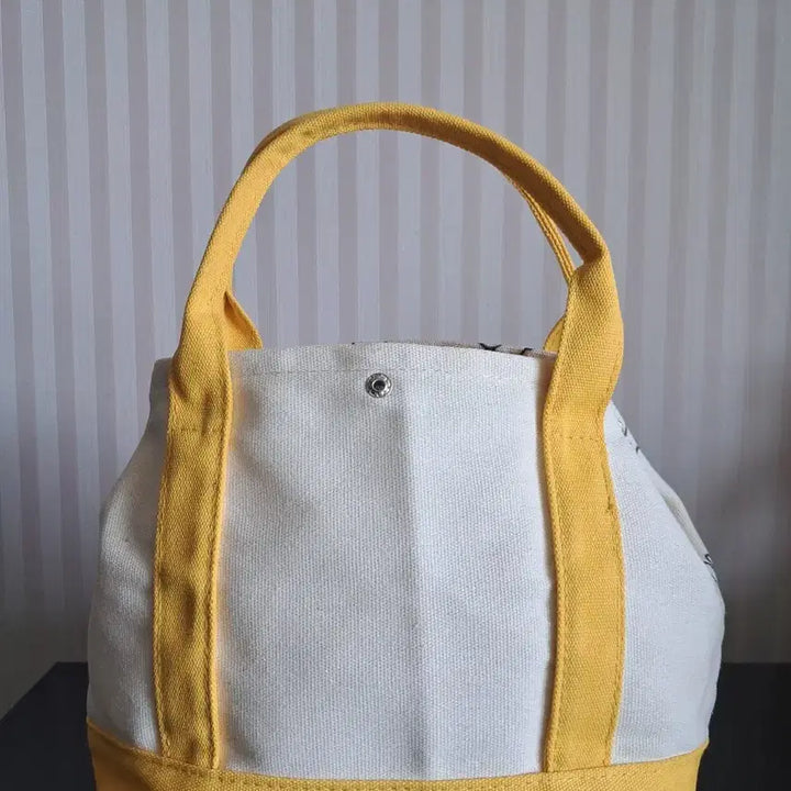 [BUNJANG] Miffy Pattern Canvas Tote Bag Yellow / 미피 캔버스 토트백 옐로우 미피 패턴 가방 새상품