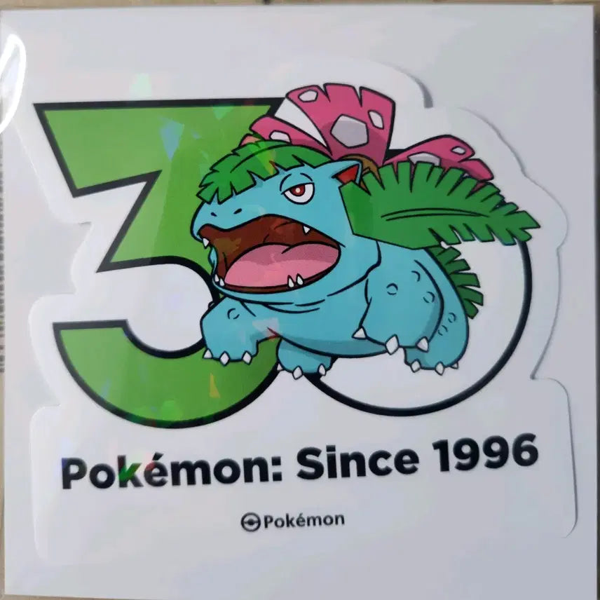 [BUNJANG] Pokemon 30th Anniversary Logo Sticker (Bulbasaur) / 포켓몬 30주년 로고 스티커 1165종 (이상해꽃)