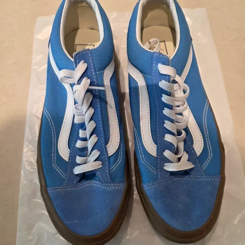 [BUNJANG] Vans Old Skool Sky Blue Canvas Sneakers / 반스 올드스쿨 스카이 블루 캔버스 스니커즈