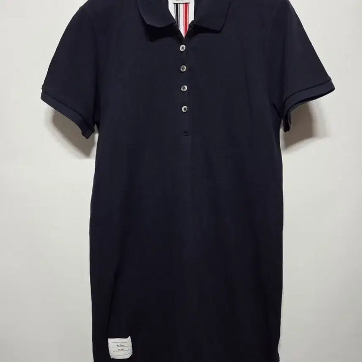 [SOLD OUT] (44~55)  톰브라운 네이비 반팔 피케 원피스
