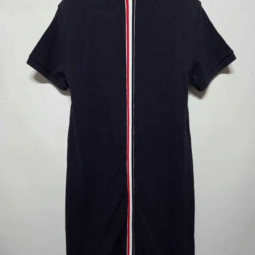[SOLD OUT] (44~55)  톰브라운 네이비 반팔 피케 원피스