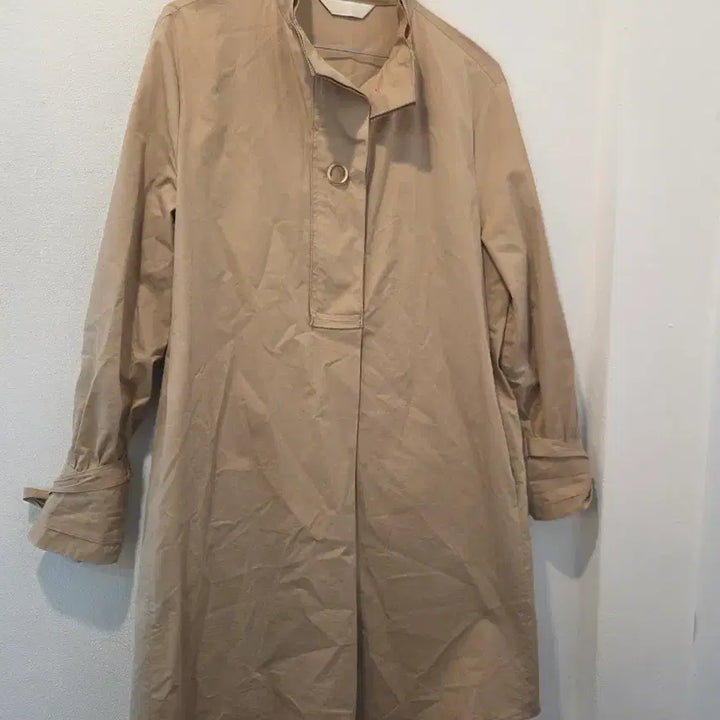 [BUNJANG] SJSJ Beige Long Shirt Dress / SJSJ 베이지색 롱 셔츠 원피스