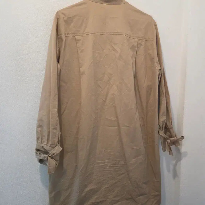 [BUNJANG] SJSJ Beige Long Shirt Dress / SJSJ 베이지색 롱 셔츠 원피스