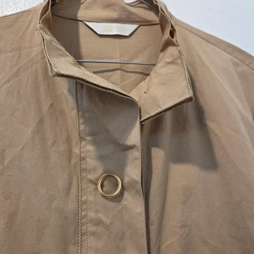 [BUNJANG] SJSJ Beige Long Shirt Dress / SJSJ 베이지색 롱 셔츠 원피스