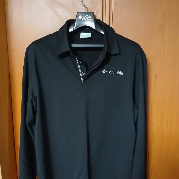 [BUNJANG] Columbia Black Long Sleeve Polo Shirt Size 100 / 컬럼비아 블랙 긴팔 폴로티100