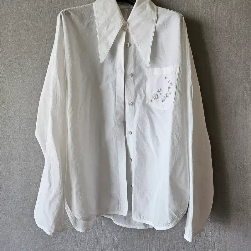[BUNJANG] Form The Store 2020 Silver Embroidery Pocket Raglan Shirt / 2020.폼더스토어)포켓 실버자수 포인트 라그랑 셔츠
