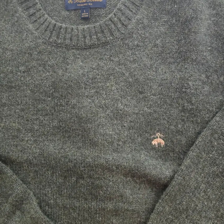[BUNJANG] Brooks Brothers Shetland Wool Sweater Olive L / 브룩스브라더스 셔틀랜드 울 스웨터 L 올리브