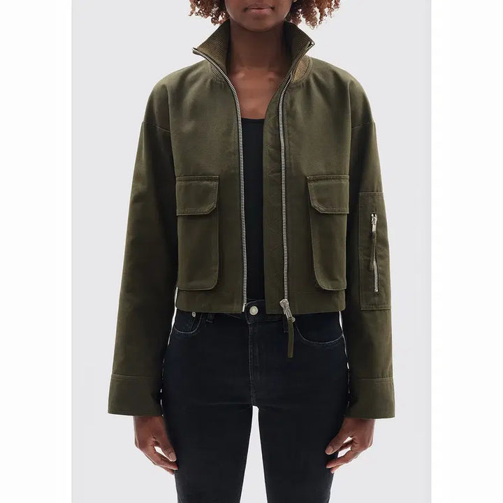 [BUNJANG] Helmut Lang Khaki Canvas Bomber Jacket / 헬무트랭 캔버스 봄버 자켓