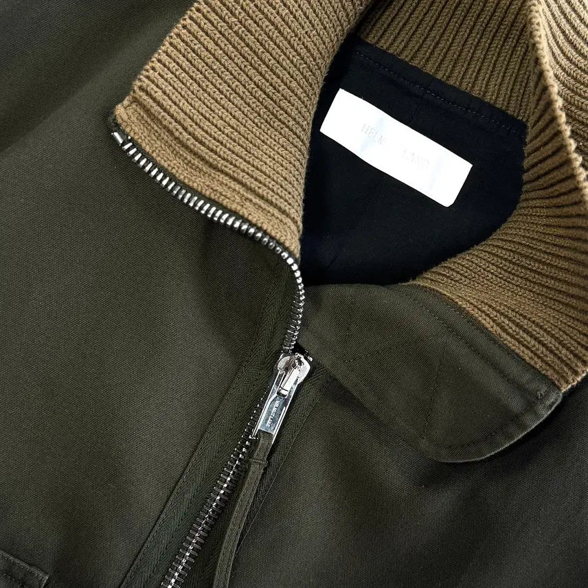 [BUNJANG] Helmut Lang Khaki Canvas Bomber Jacket / 헬무트랭 캔버스 봄버 자켓