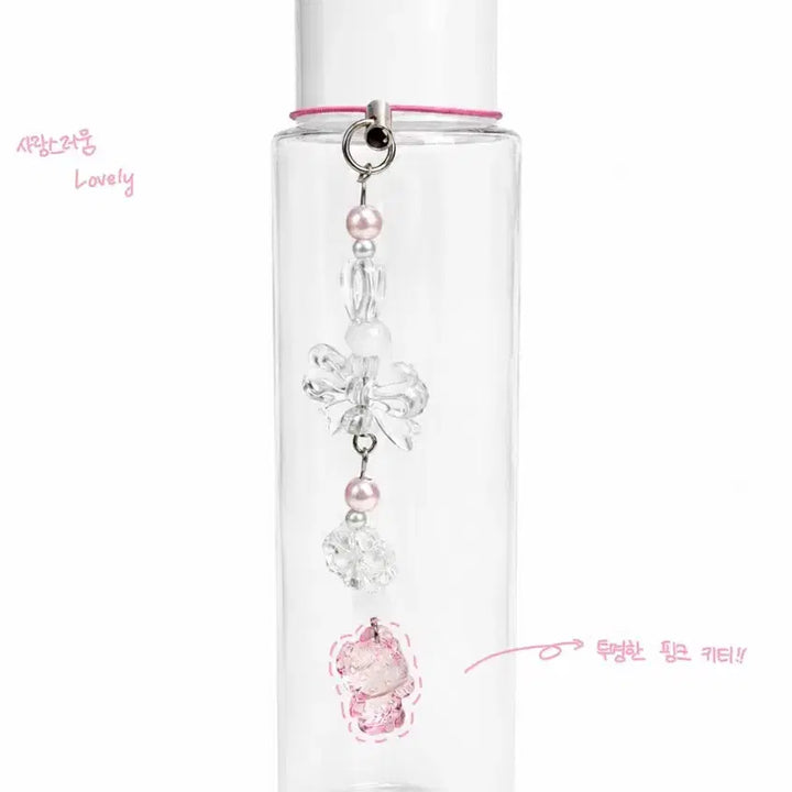 [BUNJANG] Pink Hello Kitty Handmade Beaded Keychain / 핑크헬로키티 비즈키링