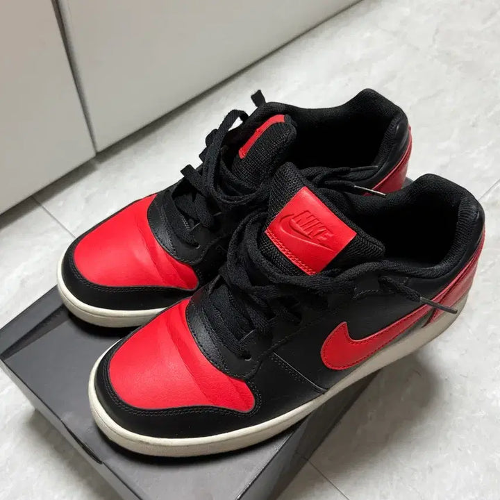 [BUNJANG] Nike Court Borough Low Black/Red US 8 / 나이키 코트 버로우 로우 블랙/레드 260