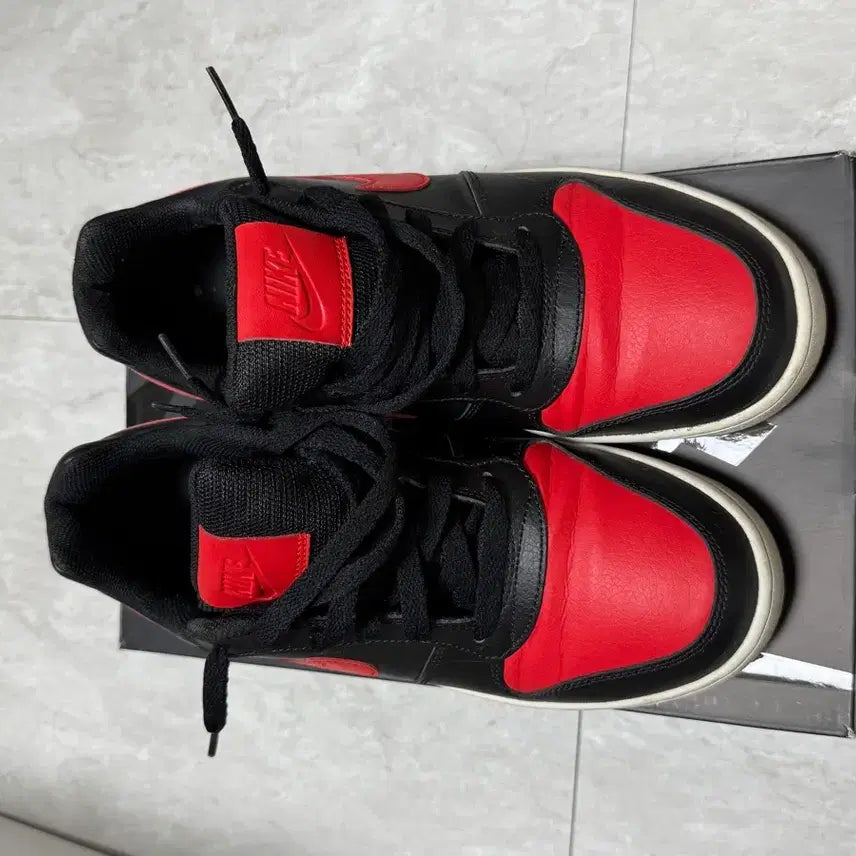 [BUNJANG] Nike Court Borough Low Black/Red US 8 / 나이키 코트 버로우 로우 블랙/레드 260