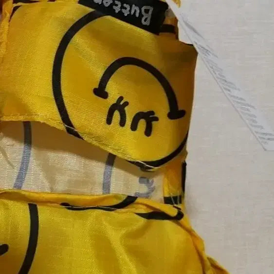 [BUNJANG] Lost Butter Foldable Market Bag Mini (Happy Face) - Bright Yellow / 버터 마켓백 찾아요..