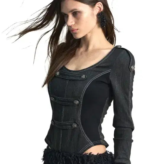 [BUNJANG] KIMYO Armor Bar High Leg Cut Top / 키묘 나폴레옹 (아머 바 하이 레그 컷 탑)