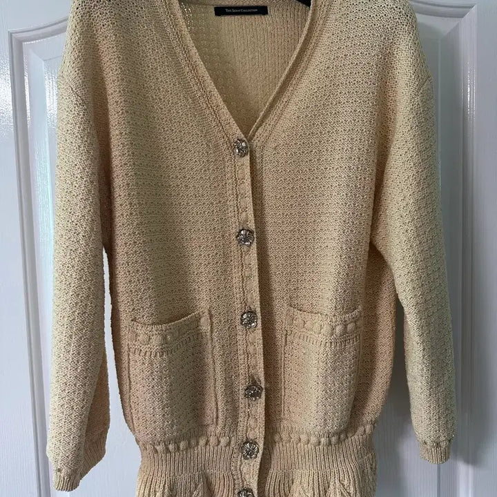 [BUNJANG] The Izzat Collection Yellow Beige Cardigan / 더아이잗컬렉션 옐로우 베이지 가디건