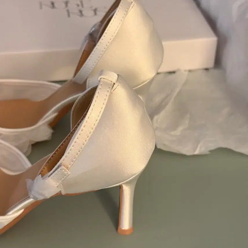 [BUNJANG] Rose Rosa Wedding Shoes Silk Lace Flower 240 / 로즈로사 웨딩슈즈 240