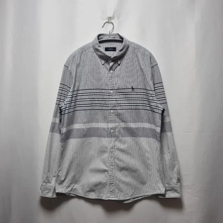 [BUNJANG] Hazzys Striped Long-Sleeve Shirt / 헤지스 스트라이프 긴팔 셔츠