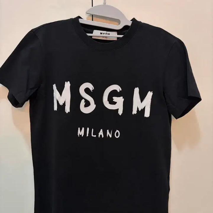 [BUNJANG] MSGM Milano Logo Short Sleeve T-Shirt Black / MSGM 밀라노 로고 반팔티 블랙
