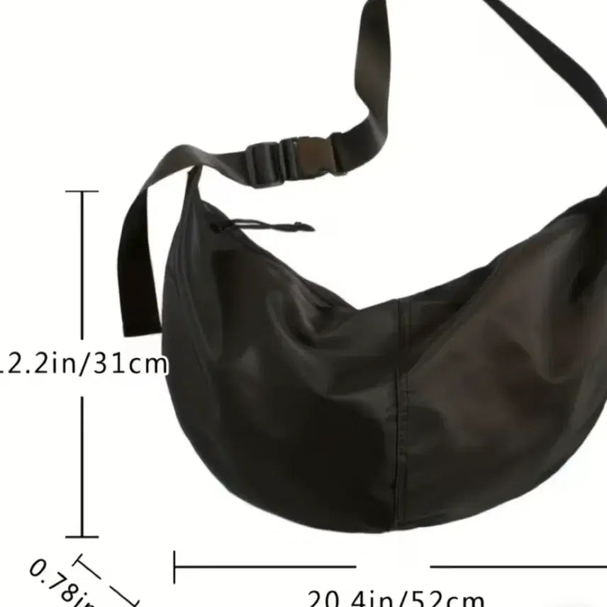 [BUNJANG] Black Waterproof Shoulder Bag Messenger Bag Crossbody Bag Unisex / 블랙 숄더백 메신저백 크로스백 남녀공용 방수
