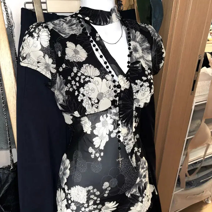 [BUNJANG] Dark Fairy / Oriental Silk Scarf Top / 다크 페어리/오리엔탈 탑