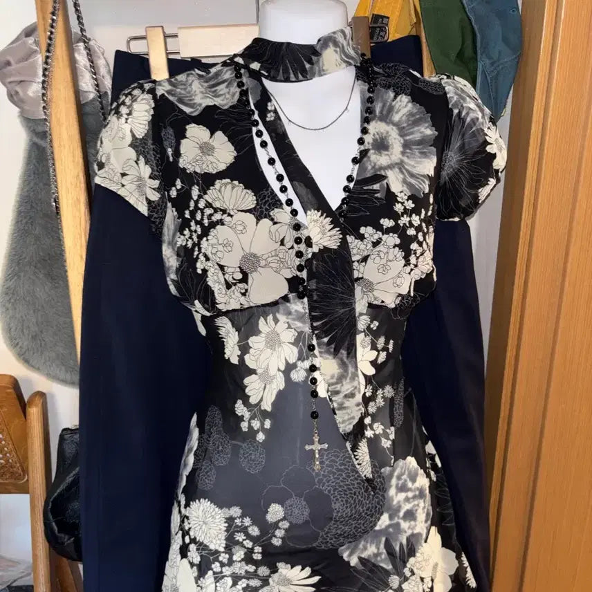 [BUNJANG] Dark Fairy / Oriental Silk Scarf Top / 다크 페어리/오리엔탈 탑