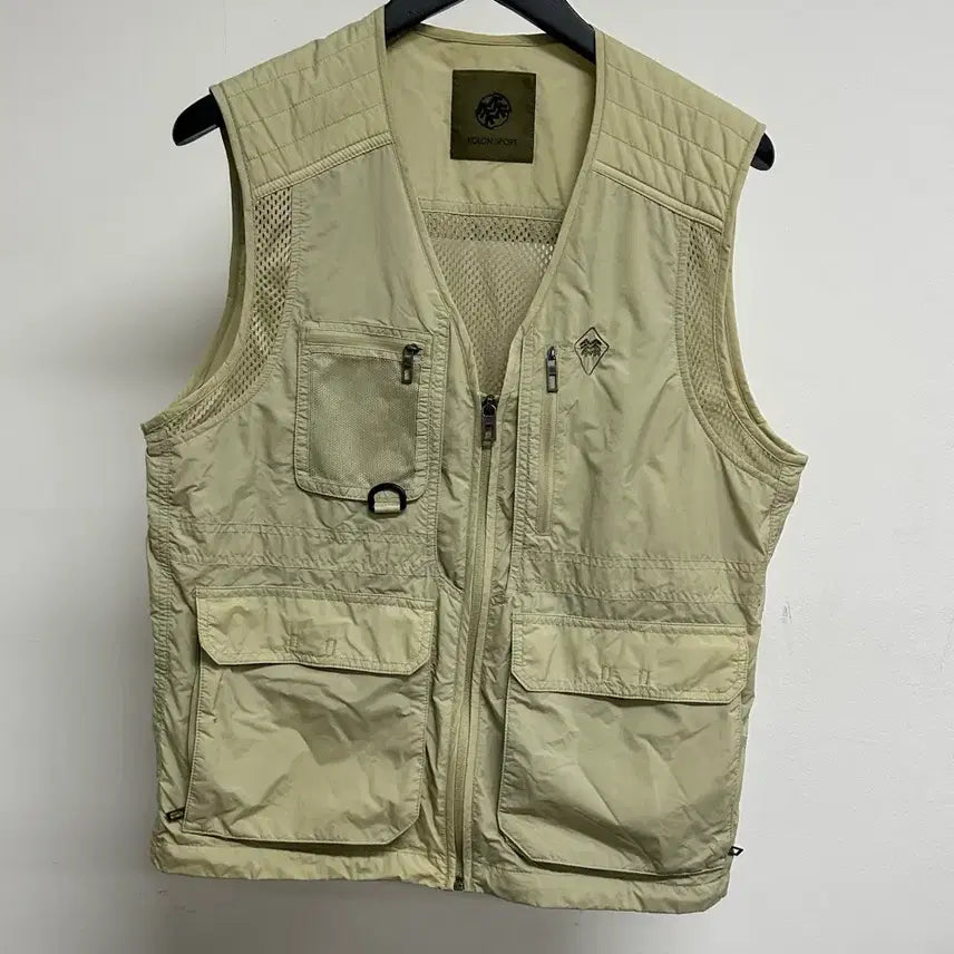 [SOLD OUT] 코오롱스포츠 베이지 메쉬 낚시 조끼 100
