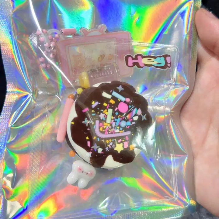 [BUNJANG] Hey Rabbit Squishy Donut Keychain / 헤이래빗 말랑이 새상품