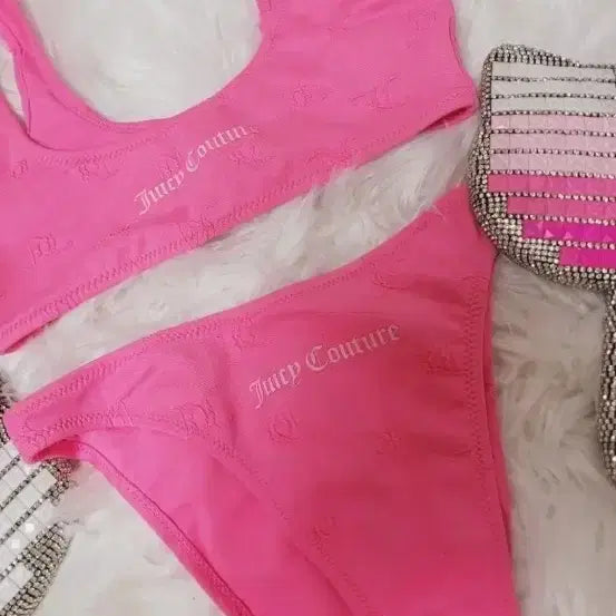 [BUNJANG] Juicy Couture Pink Bikini Set - Size S / 쥬시꾸뛰르 핑크색 비키니 세트  타임세일 s 무배까지