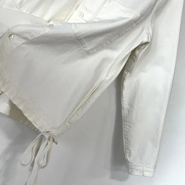 [BUNJANG] The Editor Star Embroidery White Denim Jacket / 디에디터 스타 자수 화이트 데님 자켓
