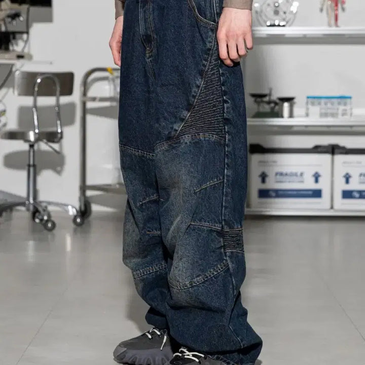[BUNJANG] Glake Nicap Biker Denim Pants XL / 글랙 니캡 바이커 데님 팬츠