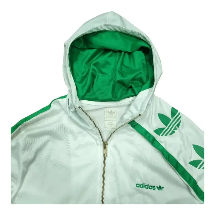 [BUNJANG] Adidas Firebird Side Logo Hooded Zip-Up Jersey Track Jacket / 아디다스 파이어버드 사이드로고 후드집업 져지