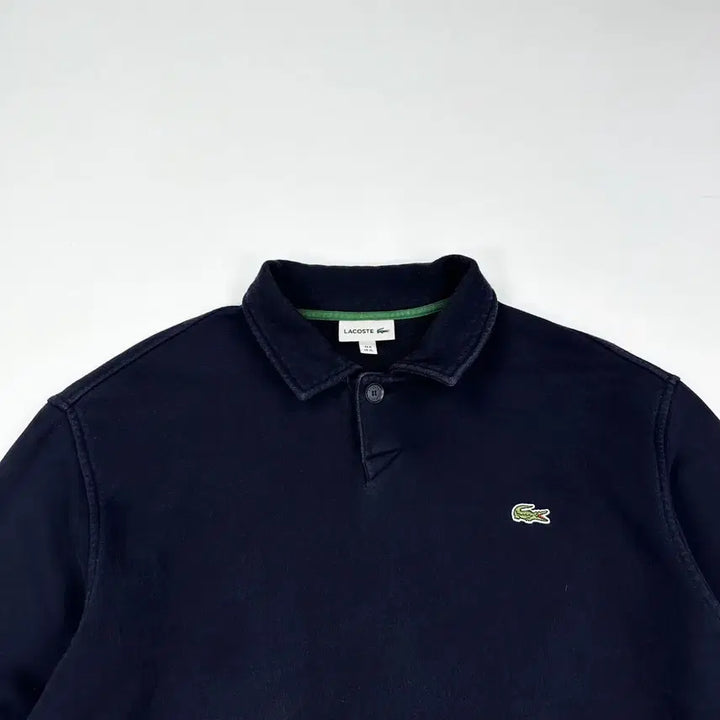 [BUNJANG] Lacoste Crocodile Collar Sweatshirt Navy XXL / 라코스테 크록 네이비 카라 맨투맨 (XXL)