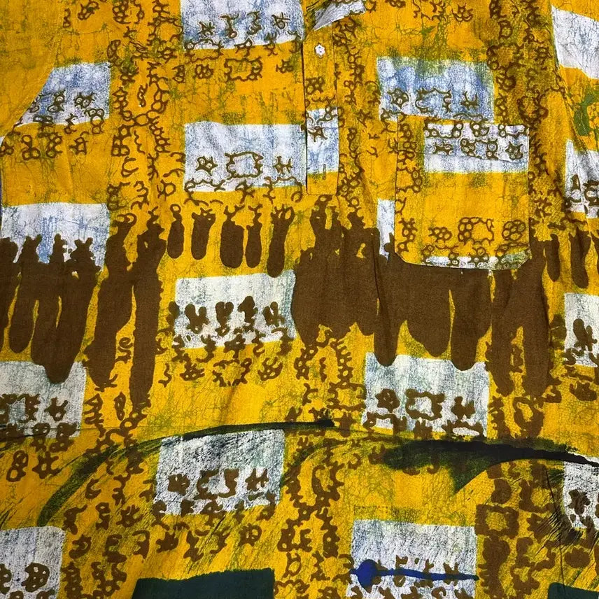 [BUNJANG] African Ethnic Pattern Vintage Shirt XL (New) / 아프리칸 에스닉패턴 빈티지 셔츠 실측 XL 새제품