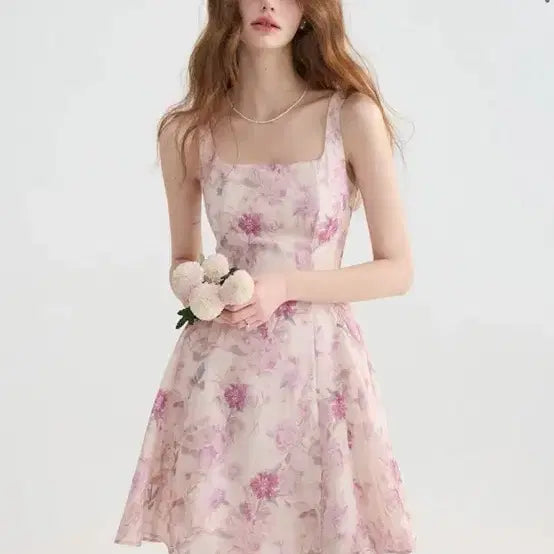 [BUNJANG] Sintden Floral Summer Mini Dress / S사이즈) 신스덴 썸머 플레르 미니원피스 플로럴여름나시원피스 러블리휴양지